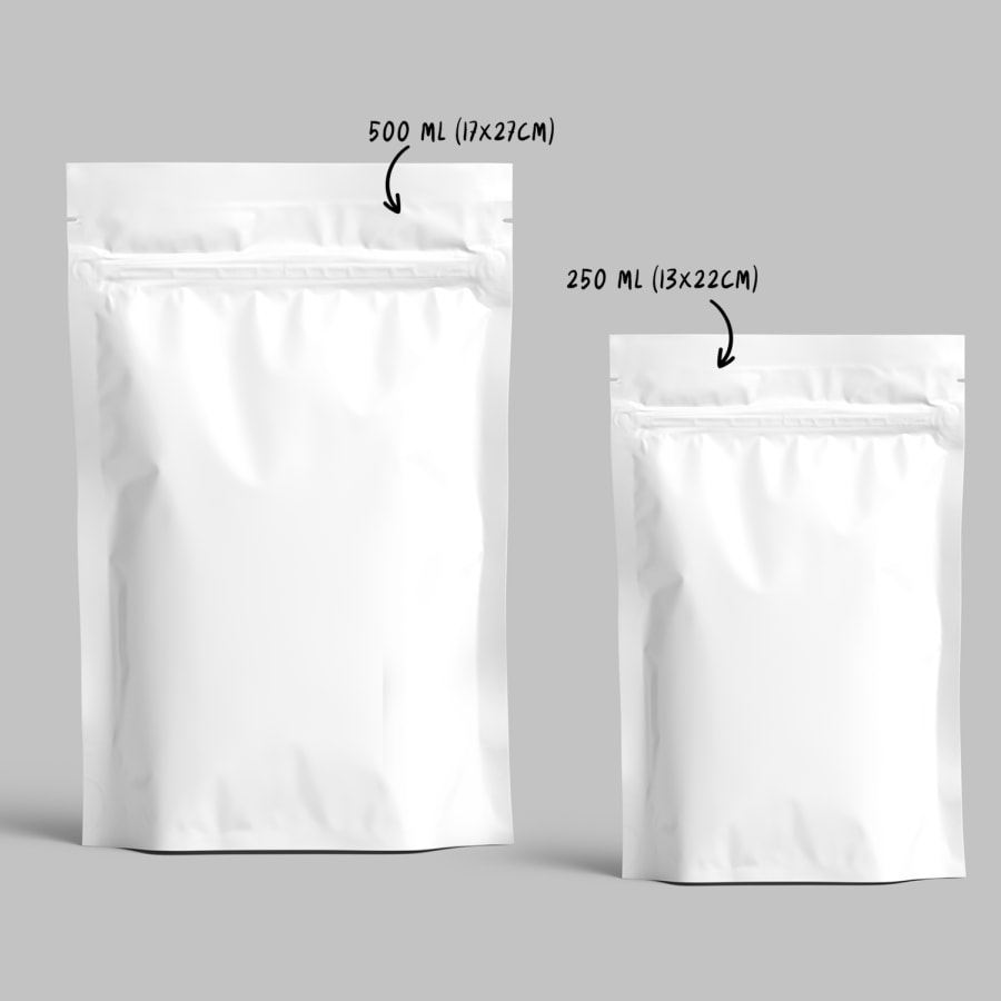 plain stand up pouches