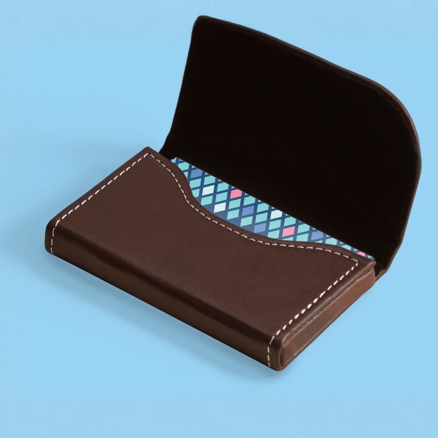 Brown Leather Business Card Holder, Brown Leather Card Case
