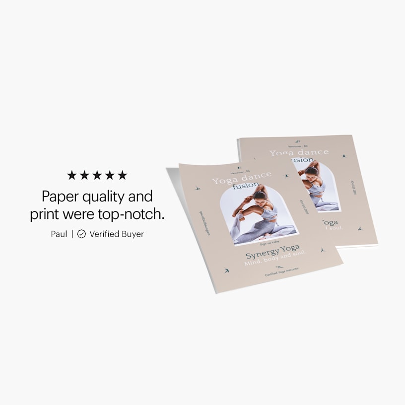 Flyers promoting a yoga studio. 