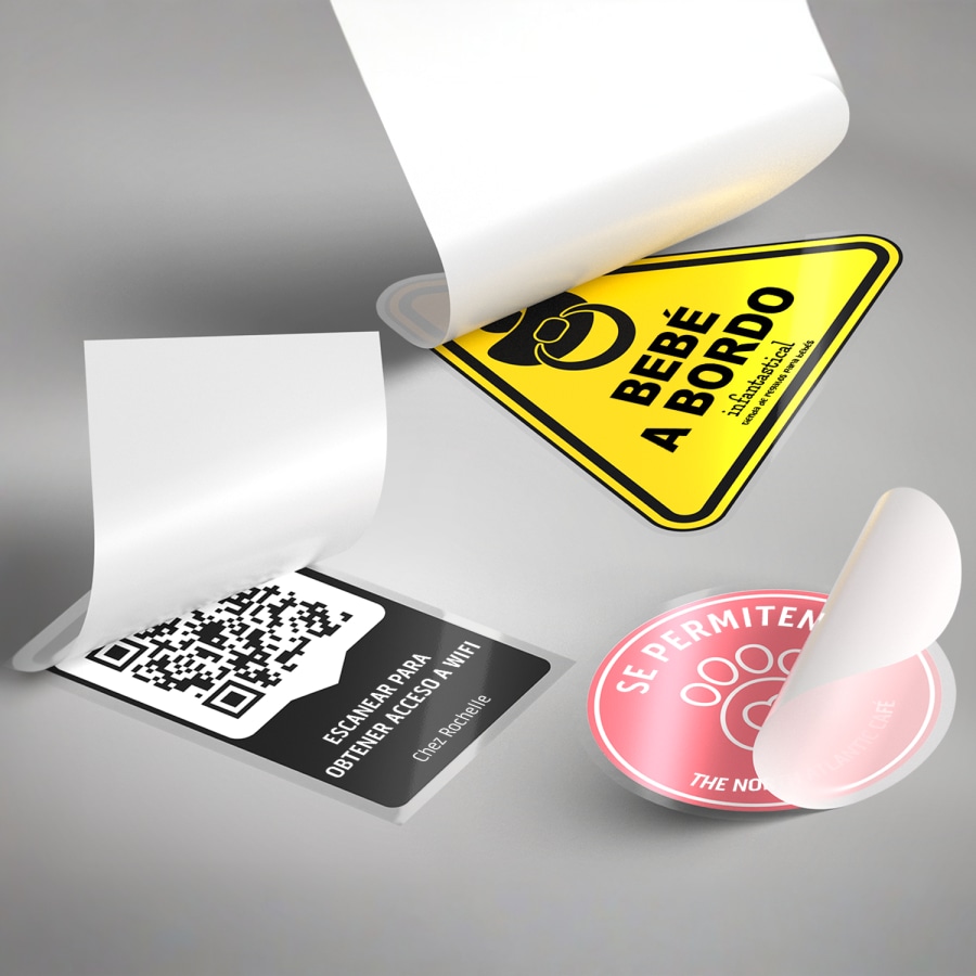 Etiquetas con adhesivo frontal, Etiquetas adhesivas inversas | VistaPrint, image size:900x900