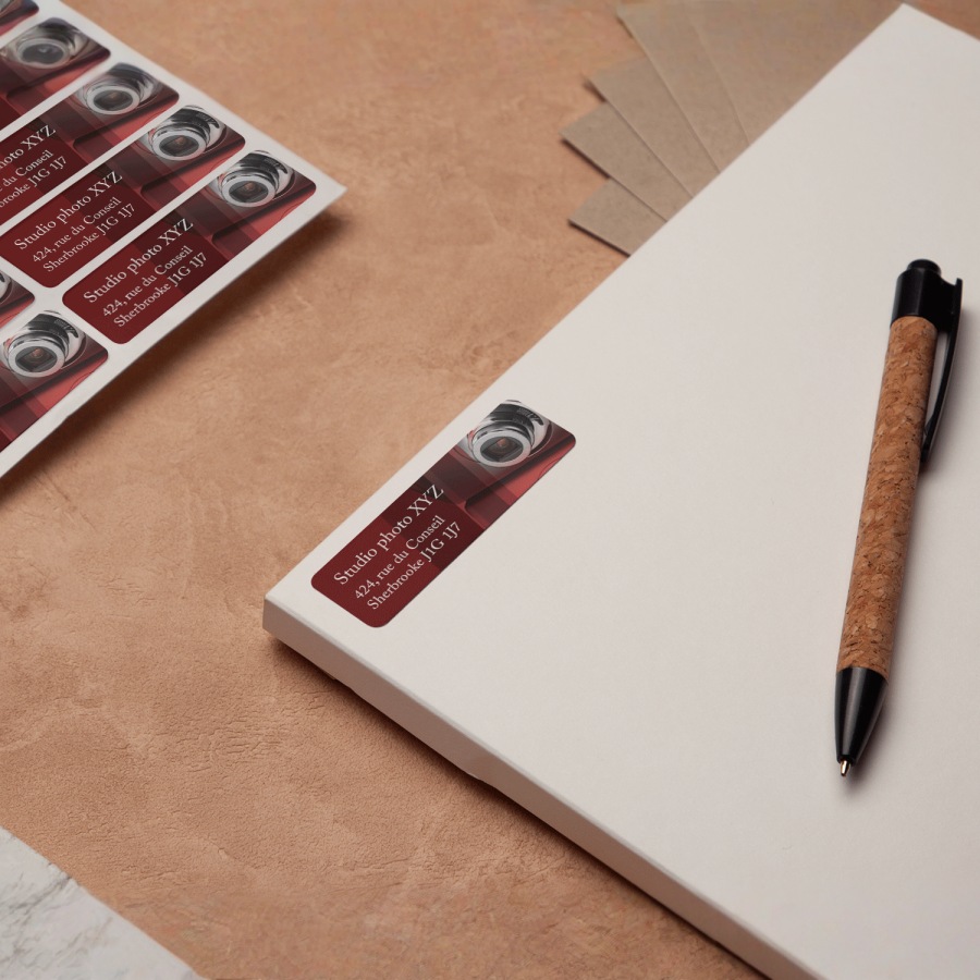 100 étiquettes D'adresse Personnalisables Autocollantes - Format 1,9 X 5,8 Cm - Pour Enveloppes, Colis, Cadeaux