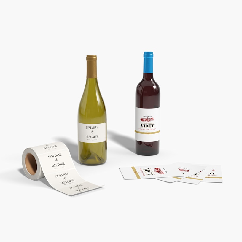 Étiquettes Adhésives Vierges Mates Pour Bouteilles De Vin - 150 étiquettes (25 Feuilles), 9,4x9,6 Cm, Imperméables