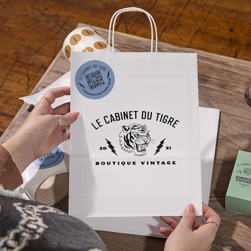 Sac en papier kraft personnalisé VistaPrint