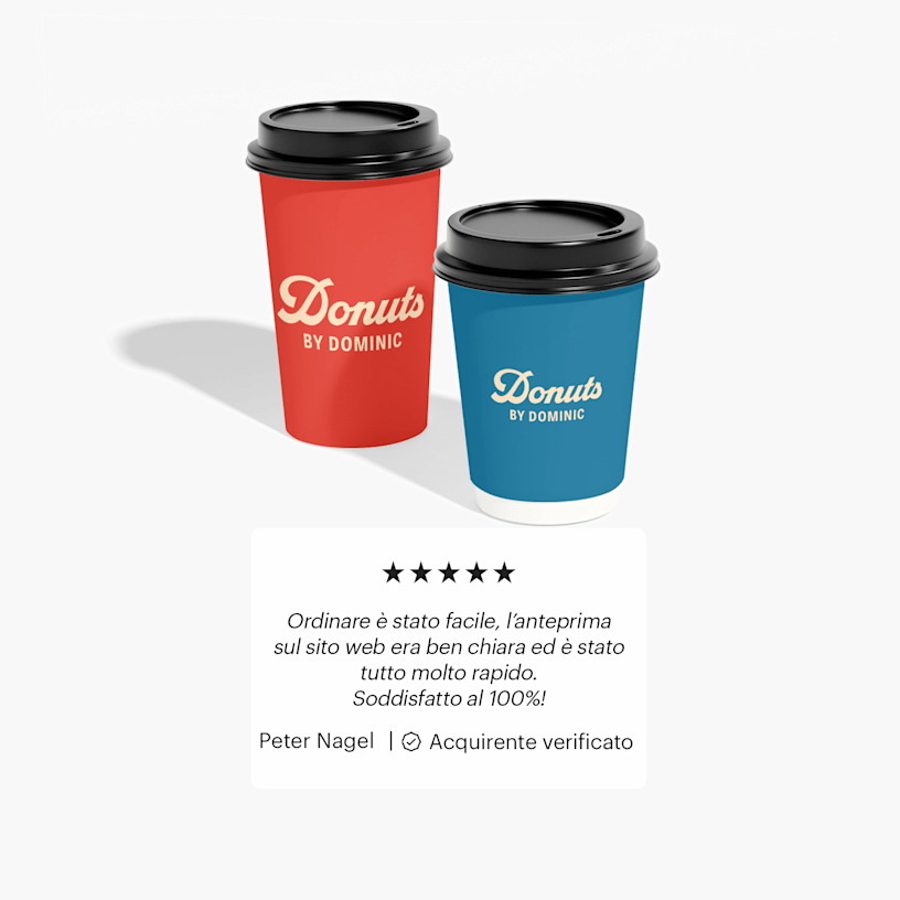 80 Bicchieri Carta Per Prendere Il Caffè - Tazza Con Coperchio Di 12 - 9