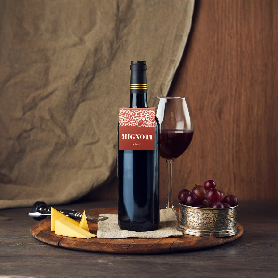 Etichette Personalizzate Per Bottiglie Di Vino - 50 Pezzi Kraft Con Disegno Uva - Foto 2