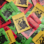 A pile of flat pouches for spices.