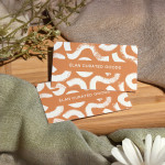 Cotton business cards for a curated goods business.