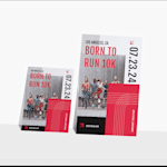 Flyers promoting a marathon.