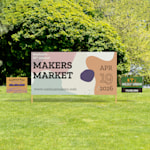 One of our largest sized yard signs featured outdoors. 