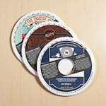 3 keg collars placed close to each other.