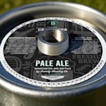 An up close keg collar on a keg.