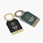 2 growler tags beer companies.