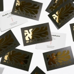 Ontwerpen voor de voor- en achterkant van diverse visitekaartjes voor een keramiekstudio.