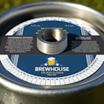 A government warning keg collar placed on a keg.