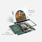 Kalender online drucken – 2 personalisierte Wandkalender mit Fotos. Hinweise heben Gestaltungsoptionen für Zuhause und das Büro hervor.