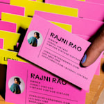 A business card promoting a vintage shop business.