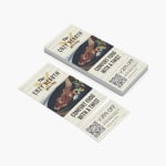 Two rip cards for a restaurant with detachable coupons for $20 off.