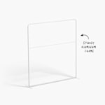  The tension fabric display frame without the fabric on it.