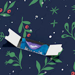 An opened door on a personalised advent calendar showing a Milka chocolate inside.