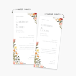 wedding menu printing
