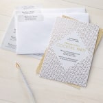 black and gold cocktail party invitation