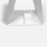 This image shows the unassembled separated bottom of a Corrugated A-frame sign.