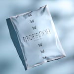 A Poly Mailer promoting a natural products business, that shows printing on the front and back.
