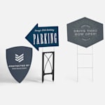 Yellow custom yard signs