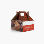 A brightly colored gable box sample.