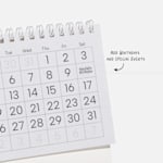 A calendar grid, with a note that you can add birthdays and special events to your custom calendar.