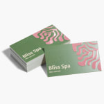 An Embossed Gloss business card promoting a ramen noodle restaurant