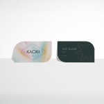 Front and back view of leaf business cards for a craft beverage company.