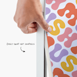An image showing how easy it is to swap out the fabric graphic.