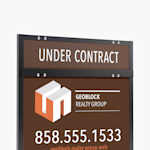 A close up of a top rider promoting an under contract home.