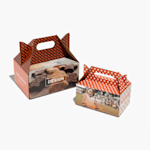 A brightly colored gable box sample.