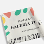 white double-sided vinyl banner