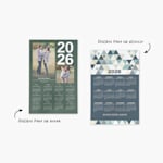 calendario tipo póster con fotos de la familia