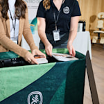 El resistente mostrador del kit de mostrador de maleta.