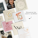 Servilletas de cóctel con diversos diseños, impresas para diferentes empresas y ocasiones, con la indicación de que puede personalizar las servilletas para eventos o para su empresa. 