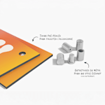 Deux panneaux composites en aluminium avec trous pré-percés et entretoises en métal.