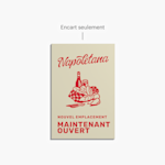 Un panneau SignicadeMD blanc pour montrer le recto et le verso du produit.