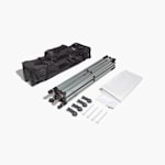 Ensemble des pièces nécessaires à l’installation de la tente publicitaire.