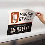 Plaques aimantées pour portière de voiture