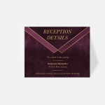 Wedding reception cards